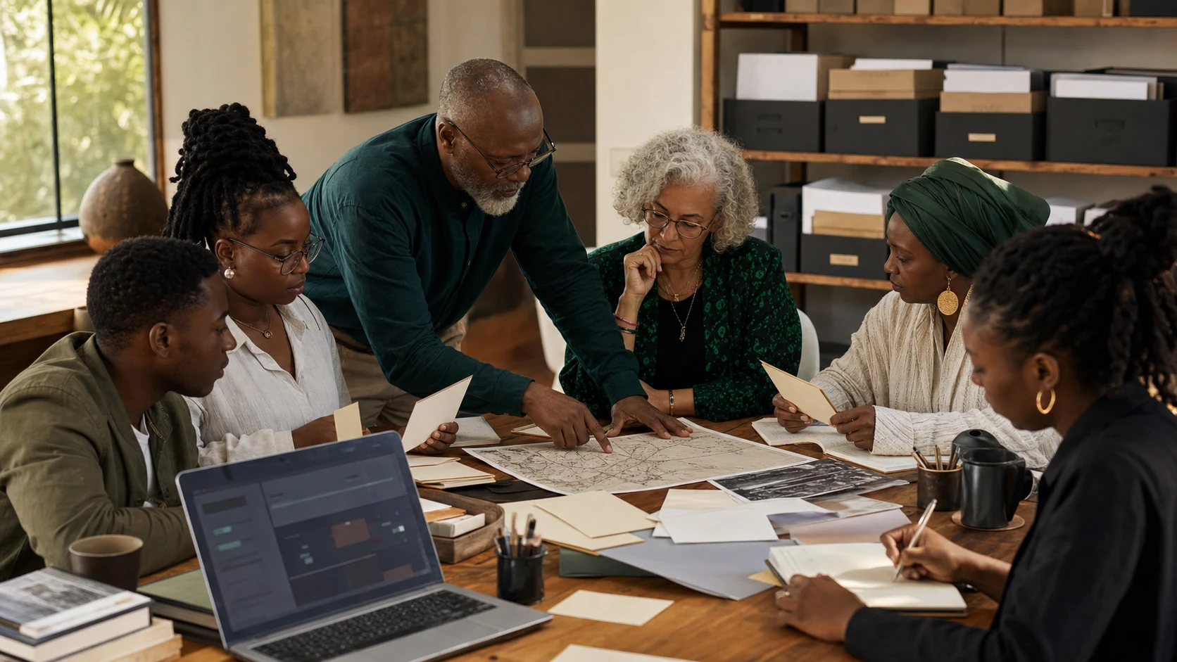 Nigerian and diaspora heritage researchers building a source-backed return file around a community archive table