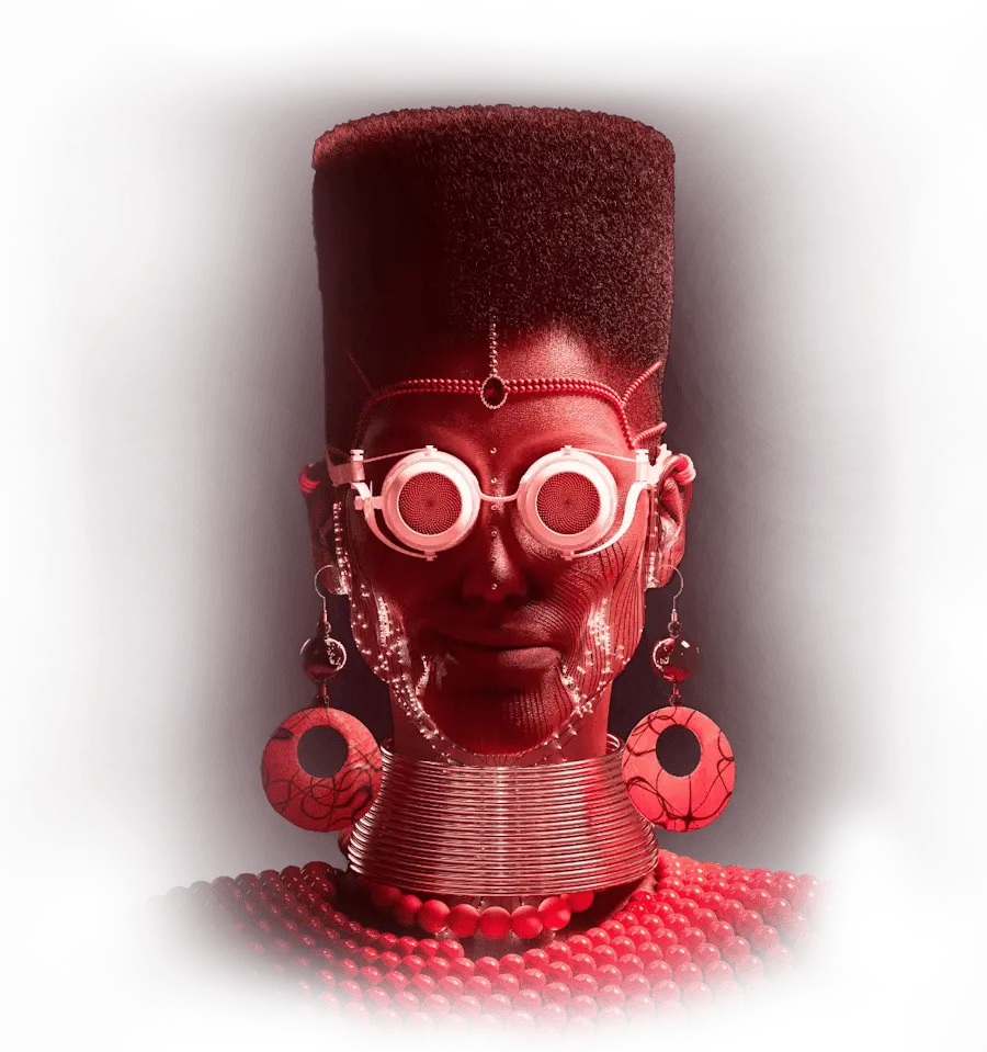 Ife mask artwork used in the campaign's visual identity